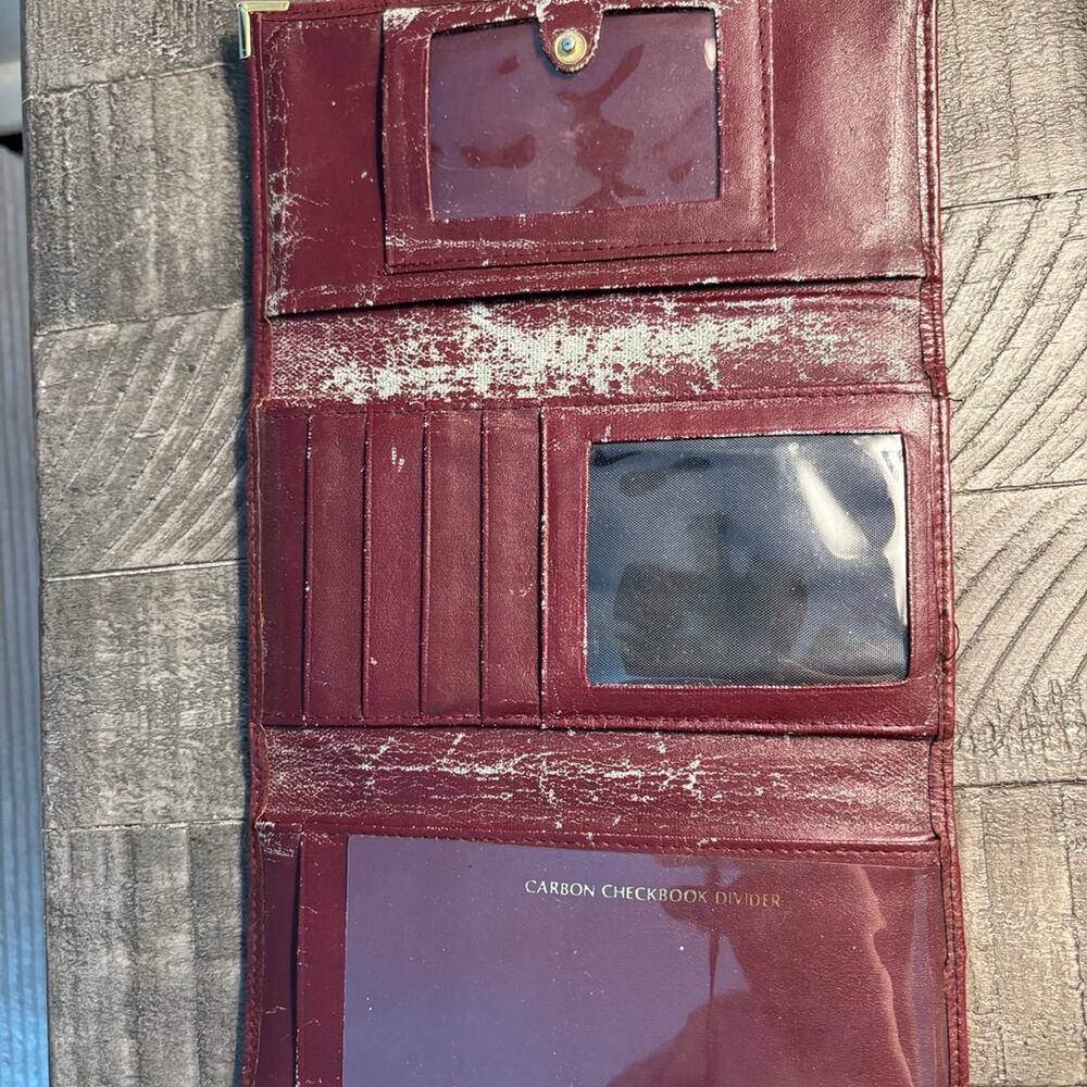 Vintage Genuine Leather Red Leather Wallet - Picture 2 of 5